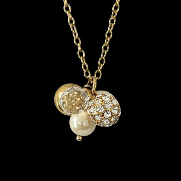 J. Crew long necklace bauble bar pendants pendant necklace gold tone - Picture 11 of 15